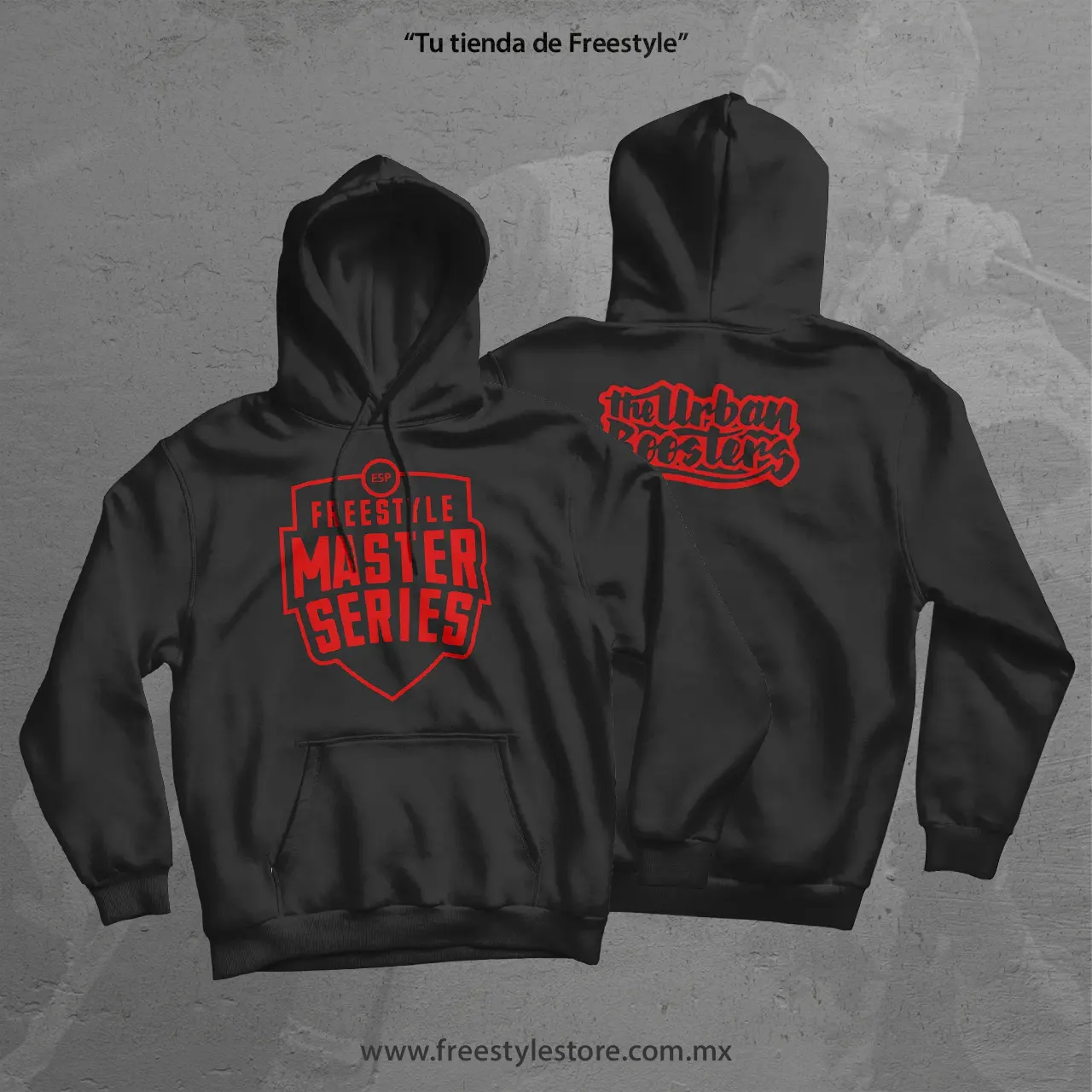 sudadera FMS ESPAÑA freestyle master series españa color negro