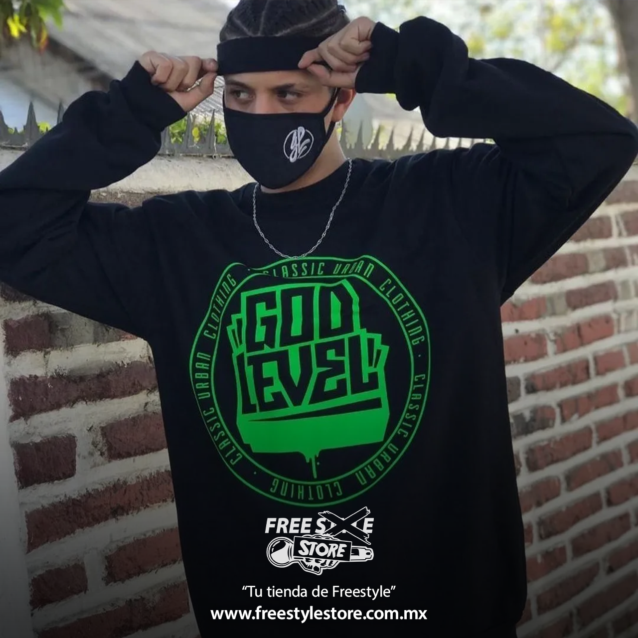 sueter god level freestyle color verde